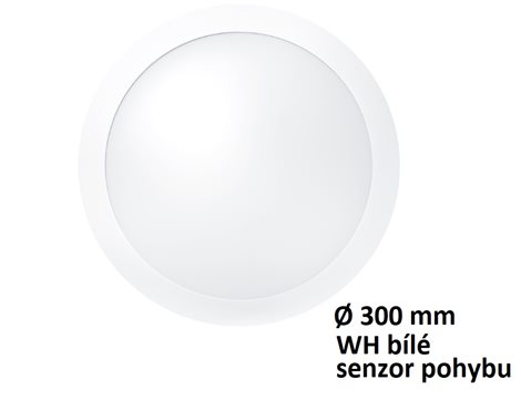 TOM VARIO LED 300 2000 830/40 MWS WH LED svítidlo kruh. bílé IP66 20W 3000/4000K 2000lm 1