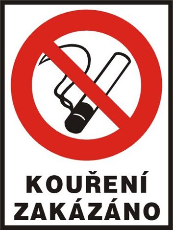 Samolepka 4202TG 12x16 cm Kouření zakázáno