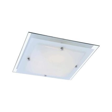 PUEBLO stropní svítidlo 1x E27 60W bez zdroje 22cm hranaté IP20, bílé