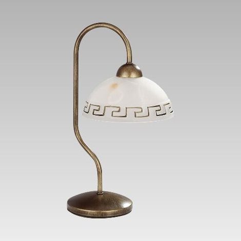 POMPEZ stolní lampa 1x E14 40W bez zdroje 37cm IP20, hnědozlatá