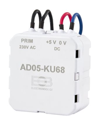 AD05-KU68 5V/1,5A Adaptér do instalační krabice