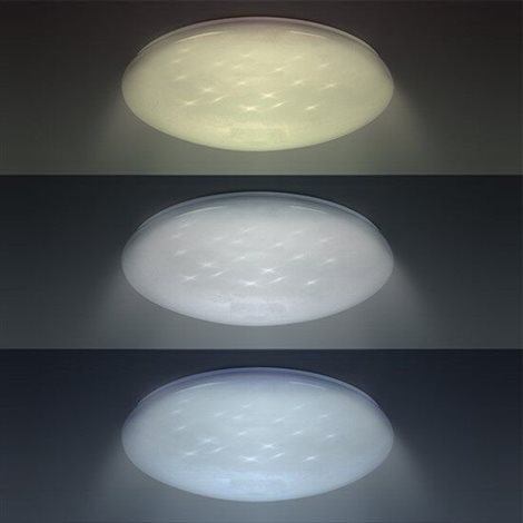 WO763 Solight LED stropní světlo Star, kulaté, 24W,1440lm, dálkové ovládání, 37cm 2