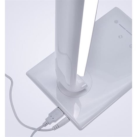 WO37-W LED stolní lampička stmívatelná, 12W, volba teploty světla, bílý lesk 5