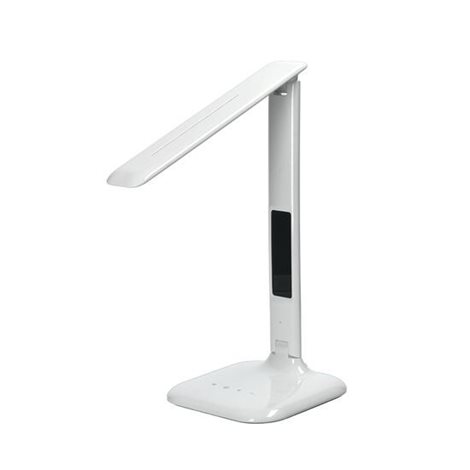 WO43 LED stmívatelná stolní lampička s displejem, 6W, volba teploty světla, bílý lesk 4