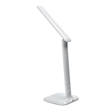WO43 LED stmívatelná stolní lampička s displejem, 6W, volba teploty světla, bílý lesk 5