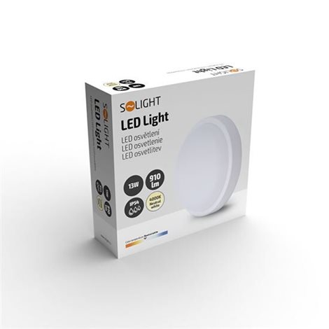 WO745 LED venkovní osvětlení kulaté, 13W, 910lm, 4000K, IP54, 17cm 6