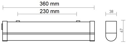 SB LED 1.1ft 1100/840 Interiérové kovové svítidlo s modulem LED 1x1100 lm 6