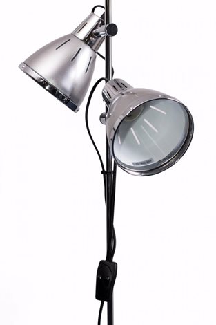 ELVIS PT2 stojací lampa 2x E27 60W bez zdroje 160cm IP20, stříbrná 3
