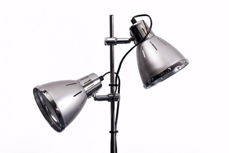 ELVIS PT2 stojací lampa 2x E27 60W bez zdroje 160cm IP20, stříbrná 6