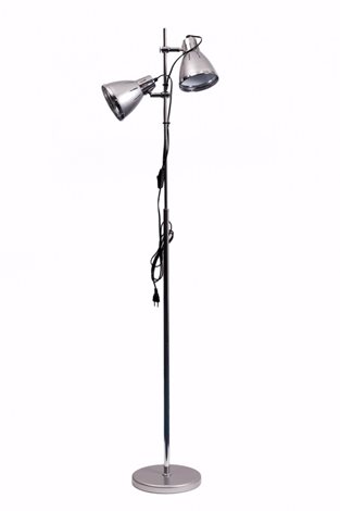 ELVIS PT2 stojací lampa 2x E27 60W bez zdroje 160cm IP20, stříbrná 4