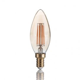LAMPADINA VINTAGE LED filamentová žárovka E14 4W 370lm 2200K nestmívatelná, jantarová