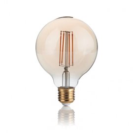 LAMPADINA VINTAGE GLOBO LED filamentová žárovka E27 4W 500lm 2200K nestmívatlená, jantarová